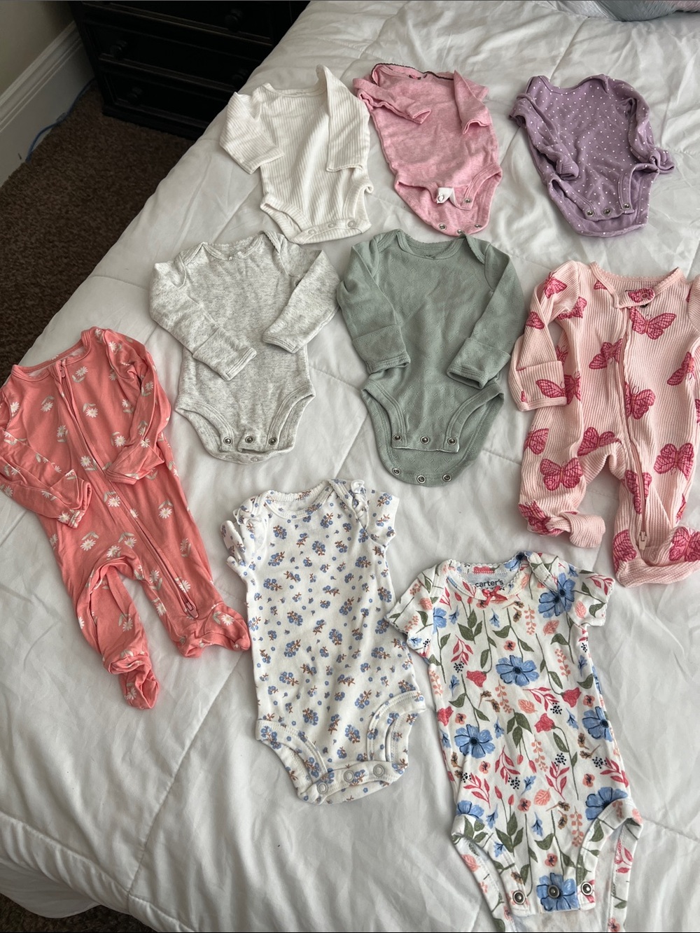 Carter’s Mixed Newborn Nine Piece Lot